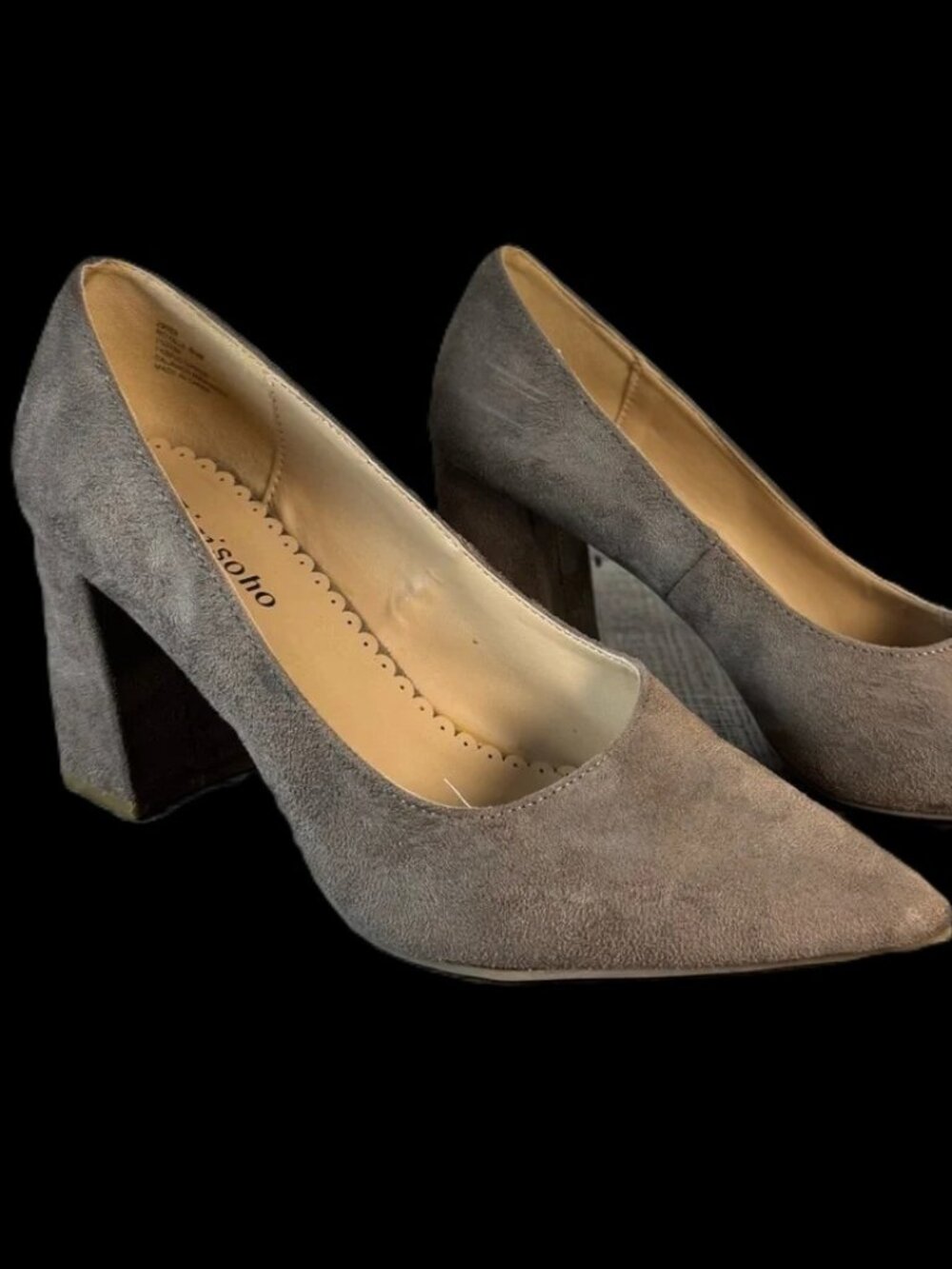 Zigi Soho Women’s Chunky Heel Camel Brown Faux Suede Sz 8.5 M